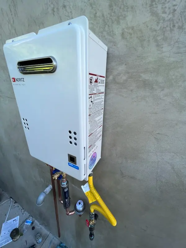 Tankless water heater installation for Middlegate Village homes